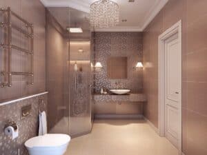 Bathroom in the neoclassical style