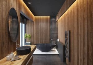 Luxurious minimalist bathroom