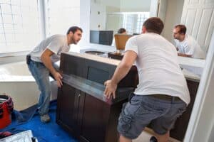 Modern Tulsa bathroom renovation with cabinetry and fixture upgrades for stylish, functional spaces.